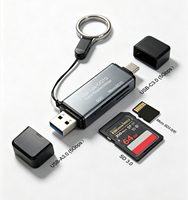 Lecteur de cartes USB3.0 pour cartes SD/Micro SD avec transfert de données à 5 Gbps/s, lecteur de cartes 4 en 1 de type C