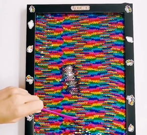 Nuevo tablero de dibujo de lentejuelas DIY educativo personalizado para niños juguetes de arte - Product Image 4