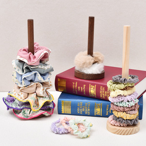 Organizador de escritorio de madera para guardar lazos y diademas para el cabello, estilo sencillo, color natural, organizador de joyas - Product Image 2