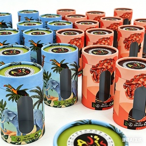 Eco-friendly Food-grade Paper Tube Candy Jar Customized Design and Size Fashionable and Trendy with PVC Transparent Window - Product Image 3