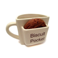Mug à café de poche original de 10 oz avec porte-biscuits, tasse à thé amusante pour le bureau