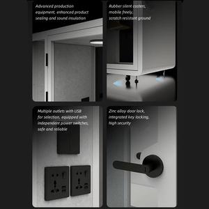 Chambre insonorisée préfabriquée mobile imperméable et ignifuge à bas prix avec système de <span class=keywords><strong>climatisation</strong></span> - Product Image 3