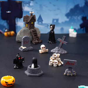 Adornos de resina para Halloween, figuras de calaveras y momias, decoración espeluznante para escritorio, decoración de mesa para el hogar para festivales de terror - Product Image 3