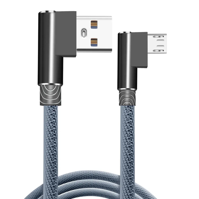In Stock Double Elbow 90 Degree Right Angle USB Fast Data Sync Charger Charging Cable for iPhone Type C