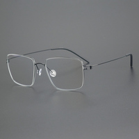 Monturas de Gafas Unisex Retro de Titanio con Diseño Óptico, Anti-Luz Azul, Montura Completa, Cómodas, de Alta Calidad y Estilo Sin Soldaduras