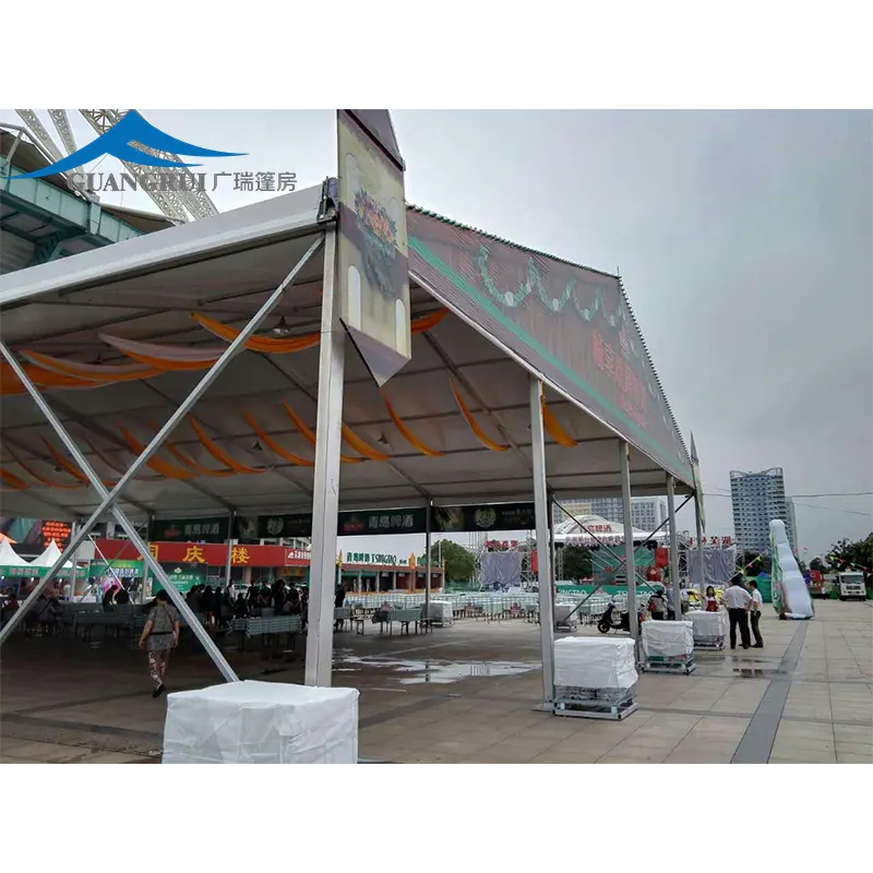 Material de aleación de aluminio de 15m x 20m, resistente y fácil de instalar, tienda de construcción Oktoberfest para ceremonia temporal de aluminio