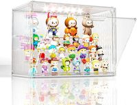 Vitrine d'exposition DAYOOH pour modèles réduits de voitures avec éclairage LED, contrôle sonore, magnétique, pliable, empilable, en acrylique transparent, pour figurines et modèles de collection