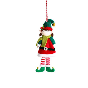 Nuevo Colgante de Muñeco Elfo con Sombrero y Campana, Adorno Navideño para Árbol de Navidad, Muñeco Elfo Niño/Niña, Pareja de Elfos - Product Image 5