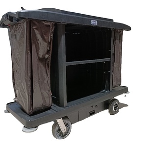 Chariot de service électrique en plastique avec <span class=keywords><strong>panier</strong></span> <span class=keywords><strong>à</strong></span> <span class=keywords><strong>linge</strong></span> pour service en chambre, ménage, hôpital (capacité 300 kg) - Product Image 2