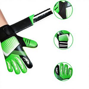 Gants de gardien de but de football professionnels de dernière génération, en latex de 4 mm, imperméables, à doigts entiers, avec sangle de poignet réglable - Product Image 1