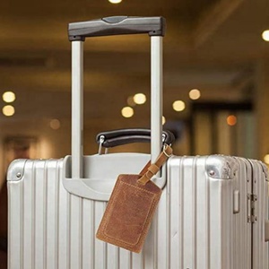 Etiqueta de Equipaje de Cuero Crazy Horse Premium Boshiho, Personalizada con Logotipo, Etiqueta de Identificación Rectangular de Cuero Genuino - Product Image 6