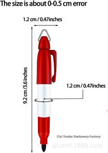 Marqueur à encre à base d'huile 9 couleurs, pointe crochet, spécifiquement pour ambulance, avec corps gris, pour le traçage de lignes sur balles de golf, stylo promotionnel pour carnet - Product Image 4