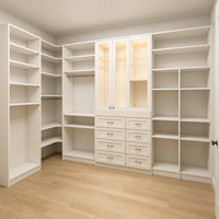 Armoire de chambre à coucher moderne en bois avec tiroirs et miroir, armoire de rangement à 4 portes, meubles de chambre à coucher pour la maison et l'hôtel