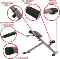 Chaise romaine Ab Workouts Banc de gymnastique assis pour la maison Hyperextension de la machine abdominale