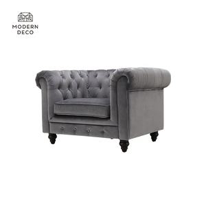 Chesterfield Tufted <span class=keywords><strong>Velvet</strong></span> Armchair Sofa Couch Ghế Đơn 1 Chỗ Hiện Đại Màu Hồng Xanh Xám Xanh Chất Lượng Cao Khách Sạn Giải Trí - Product Image 2
