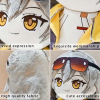 Peluche personnalisée de personnage de jeu animé, jouet en peluche doux, poupée compagnon de jeu anime avec vêtements amovibles, OEM ODM