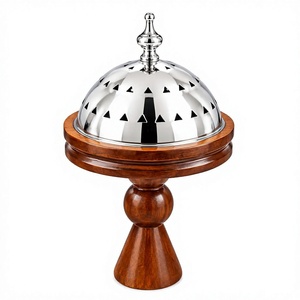 Quemador de incienso de metal y madera de calidad de exportación, accesorio aromático duradero hecho a mano, diseñado para decoración del hogar a nivel internacional. - Product Image 1