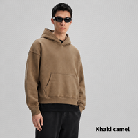 Vente en gros Sweat à capuche homme Automne coupe carrée courte oversize streetwear épais avec logo personnalisé