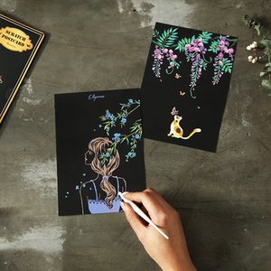 DIY Vẽ Hình Ảnh Sơn Tường Nghệ Thuật <span class=keywords><strong>Scratch</strong></span> Poster Thẻ Đồ Chơi Giáo Dục Động Vật Sơn <span class=keywords><strong>Scratch</strong></span> Art Giấy Cho Trẻ Em - Product Image 5