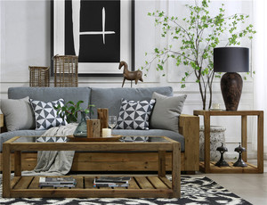 Mobili da fattoria <span class=keywords><strong>soggiorno</strong></span> economico 3 persone sedile divani in legno massello vecchio - Product Image 5