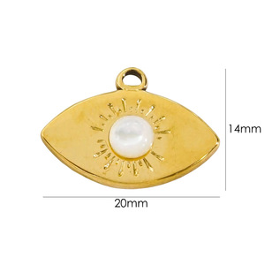Colgante de Acero Inoxidable Dorado Clásico al por Mayor con Ojo de Tigre, Rodocrosita, Lapislázuli, Ágata <span class=keywords><strong>Verde</strong></span>, Budismo Tibetano para Mujeres y Hombres - Product Image 5