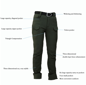 Pantaloni da lavoro tattici invernali da uomo impermeabili da esterno pantaloni da combattimento neri - Product Image 1