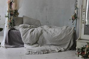 200TC Natural Linen Donna Bedding <b>Set</b> with Coconut Button 3-Piece Eco-Friendly <b>Duvet</b> Cover Comforter <b>and</b> <b>Pillow</b> Cases for Home - Product Image 3