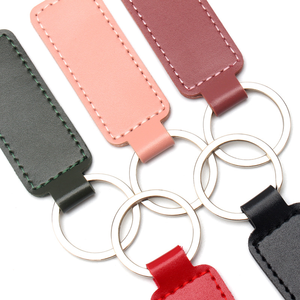 PU Leather Key Ring Simple Business Car Key Accessories Leather Key Creative Business Gift Customizable