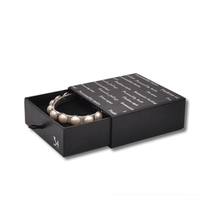 Jewelry Box Logo Customer's Logo Gift Box With Drawer Customized Cardboard Slide Drawer Paper Jewelry Gift Box Bangle Packaging Box With Foam Insert And Custom Logo