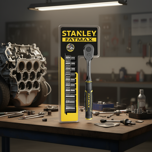 Ensemble de clés à cliquet Stanley Fatmax avec douilles et embouts, kit d'outils de 12 pièces pour la réparation et l'entretien automobile - Product Image 3