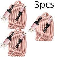 Kabel Pengisi Daya Cepat USB 2.0 ke Tipe C 7A, Kabel Data Berjaring untuk Ponsel Android, Tablet, dan Power Bank