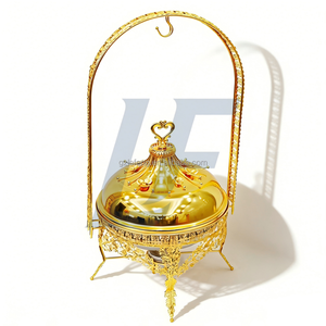 ถาดอุ่นอาหารสแตนเลสแบบแขวน สำหรับงานจัดเลี้ยง ร้านอาหาร งานปาร์ตี้ สีทอง ขายดี - Product Image 5