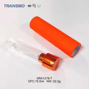 Flacon de parfum vide en verre rond de luxe de 15 ml, fond épais, rechargeable avec un vaporisateur à pompe à fine brume pour l'emballage d'huile de parfum - Product Image 6