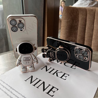 Étui de téléphone portable antichoc et étanche Astronaut Hidden Stand Spaceman pour iPhone 17/16/15/14/13 Pro Max – Échantillon gratuit