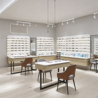Vitrine optique de luxe sur mesure avec éclairage LED, présentoir à lunettes professionnel, service de design d'intérieur LED pour toute la boutique