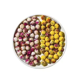 थोक अनुकूलित हस्तनिर्मित फूल मिश्रित चाय बॉल्स प्राकृतिक खिलने वाले फूल चाय ड्रैगन बॉल