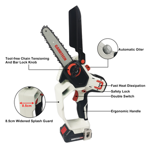 Vertak Rechargeable Battery Powered Chain <b>Saw</b> Handheld Cordless 6 Inch Mini Chainsaw for Tree Branches - Product Image 2