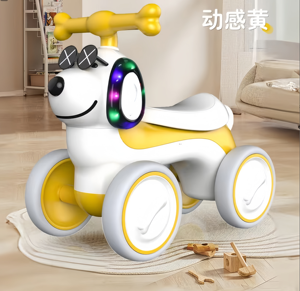 Patinete de Equilibrio de Cuatro Ruedas sin Pedales para Bebés y Niños, Estilo Cachorro, con Música y Luces, Juguete Deslizante de Plástico, Hebei - Product Image 6