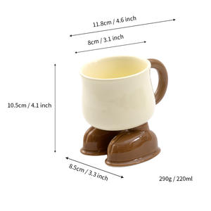 Mug à café en céramique sur mesure avec poignée, design créatif pour cadeau de bureau, logo et couleur personnalisables - Product Image 2