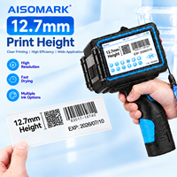 AISOMARK Nouvelle imprimante jet d'encre portable de 12,7 mm pour codes QR et dates d'expiration, compatible Flex/Egg