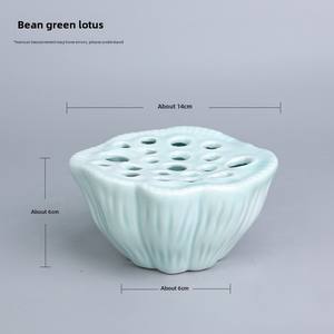 Piccolo <span class=keywords><strong>vaso</strong></span> <span class=keywords><strong>in</strong></span> ceramica Celadon Lotus Pod Zen stoviglie composizioni floreali e porta tè per piante e <span class=keywords><strong>fiori</strong></span> - Product Image 6