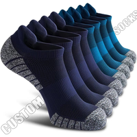 Chaussettes de sport pour hommes rembourrées et respirantes Coolmax pour le golf, la randonnée, la course à pied, chaussettes de compression en maille et en coton