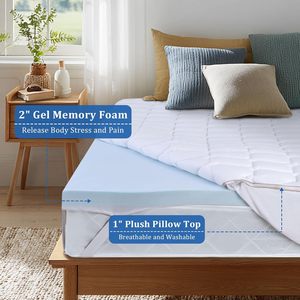 Cubrecolchón de Espuma Viscoelástica de Alta Calidad con Sensación de Nube, Cubrecolchón Ventilado de Alta Densidad con Transpiración para Alivio de Presión - Product Image 4
