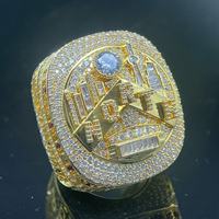 Bagues de championnat géométriques personnalisées avec pierres en zircon, bague de championnat de basketball pour équipe sportive