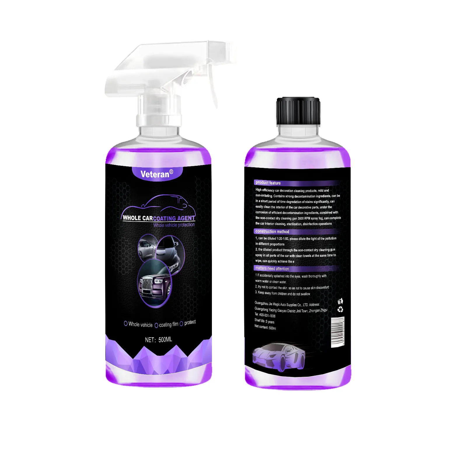 Car Coating Agent Waterproof Anti Fouling Fast Decontaminating Luster Restoring Truck Motorcycle Coating Spray For Cars