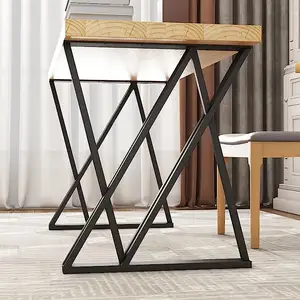 New X shaped coffee metal table legs Black industrial modern table legs iron bench legs chair base 2 sets