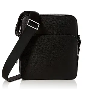 Bolsa de couro masculina, logotipo personalizado, bolsa masculina, couro, impermeável, bolsa de celular, casual, bolsa de ombro, coringa