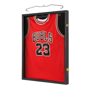 Boîte <span class=keywords><strong>de</strong></span> présentation <span class=keywords><strong>de</strong></span> maillots <span class=keywords><strong>de</strong></span> sport personnalisée OEM/ODM en bois massif avec cadre, pour objets <span class=keywords><strong>de</strong></span> collection sportifs, logo gravé au laser, marque privée, décoration - Product Image 1