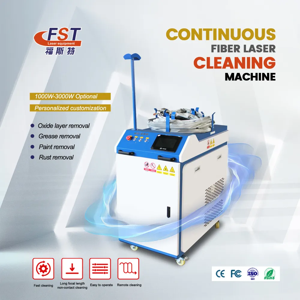 new style 1000w 1500w 2000w 3000w handheld continuous Fiber laser cleaning machine to remove rust and paint cutting welding