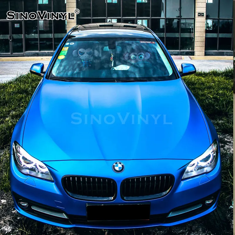 SINO VINYL Blue Wrap Matt Chrom Gute Haftung und Super Stretch Car Wrapping Dekor folie Vinyl